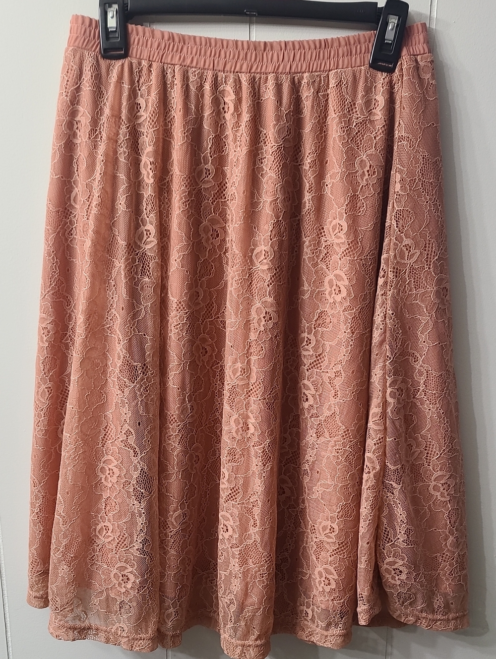 Women's Lace Skirt in Dusty Rose